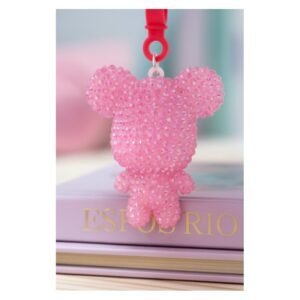 مدالية دبدوب من الخرز تصنع يدوياً لون زهري