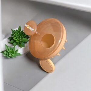 مدلك فروة الرأس مع غطاء لون بني