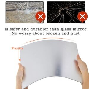 مرآه مستطيلة غير قابلة للكسر أبعادها 90×40 سم