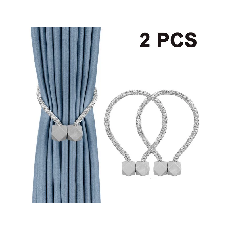 مرابط ستائر مغناطيسية سداسية الاضلاع من الخلف (قطعتين