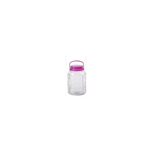 مرتبان زجاج غطاء بلاستيك حجم 3 لتر