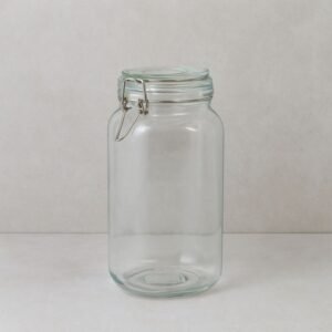 مرتبان زجاج غطاء كبس 3 لتر