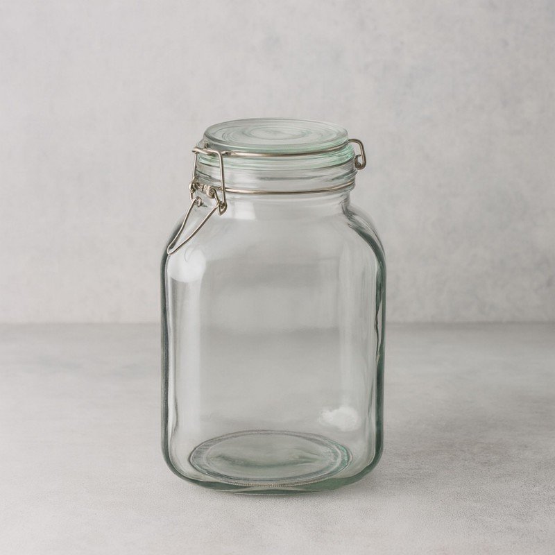 مرتبان زجاج غطاء كبس 5 لتر