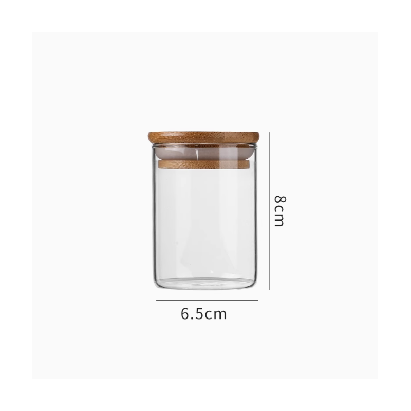 مرتبان زجاج مع غطاء مانع لتسرب الهواء سعة 280 مل