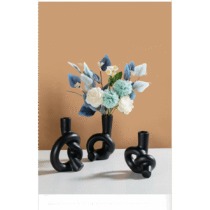 مزهرية ديكور لون أسود 12.8 *7.8*19 سم