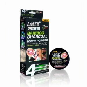 مسحوق الفحم الأسود لتبييض الاسنان حجم 20 غم - Bamboo Charcoal Toothpaste Powder by Laser White