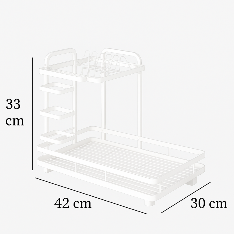 مشبك مجلي طبقتين لون أبيض
