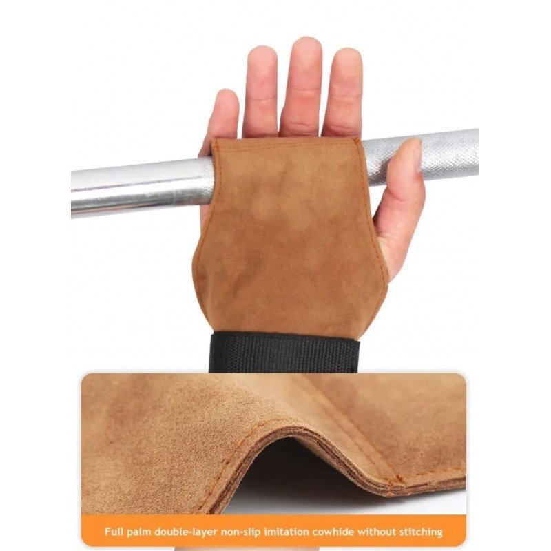 مشدات لون عسلي جلد بقري لتمارين Lifting