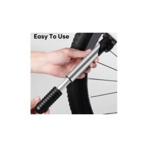 مضخة هواء يدوية صغيرة محمولة على شكل عصا لاطارات الدراجات مصنوعة من الفولاذ المقاوم للصدأ - نوع الصمام شريدر / بريستا