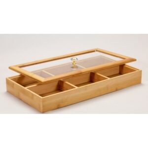 مضيفة خشب بامبو 6 خانات