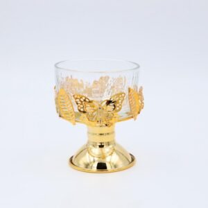 مضيفة ذهبية دائرية قطر 8.5 سم لون ذهبي