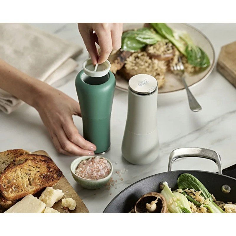 مطحنة ملح وفلفل مع شفرات طحن سيراميكية قابلة لإعادة التعبئة يدوية - Image 2