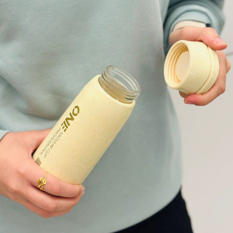 مطرة MY CUP زجاج مغلف بلاستيك - Image 2