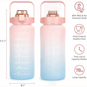 مطرة ماء 2.2 لتر لون ازرق وزهري