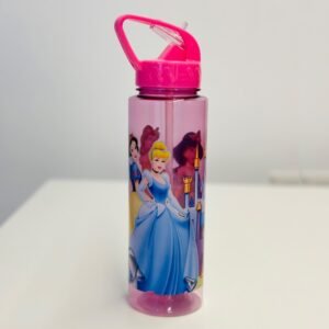 مطرة ماء ديزني مع مصاصة - الأميرات لون زهري