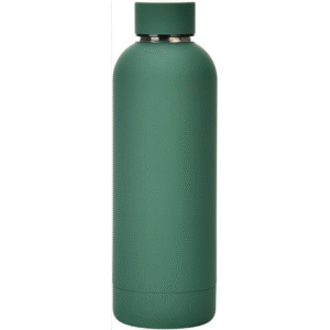 مطرة ماء ستانلس مع غطاء حجم 500 مل لون اخضر