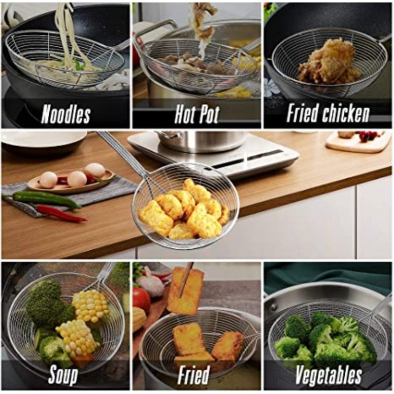 مغرفة قلي ستيل حجم كبير