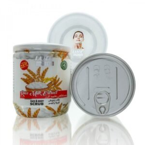 مقشر ومبيض للوجه والجسم بمستخلص حليب الرز حجم 500 غم - Face & Body Scrub with Rice Milk Extract by Laser White