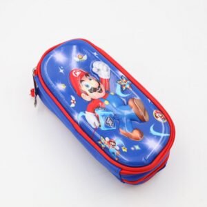 مقلمة بتصميم سوبر ماريو مقاس 23.5×10 سم لون أزرق