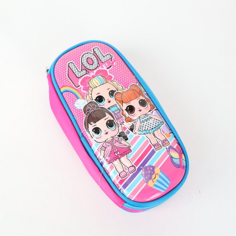 مقلمة بتصميم لول مقاس 23.5×10 سم لون فوشي