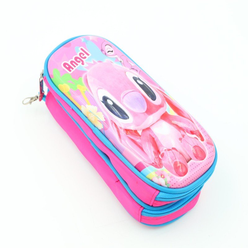 مقلمة بتصميم ستيتش مقاس 23.5×10 سم لون فوشي