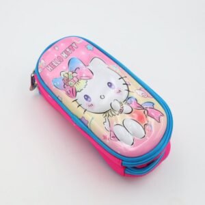 مقلمة بتصميم هالو كيتي مقاس 23.5×10 سم لون فوشي