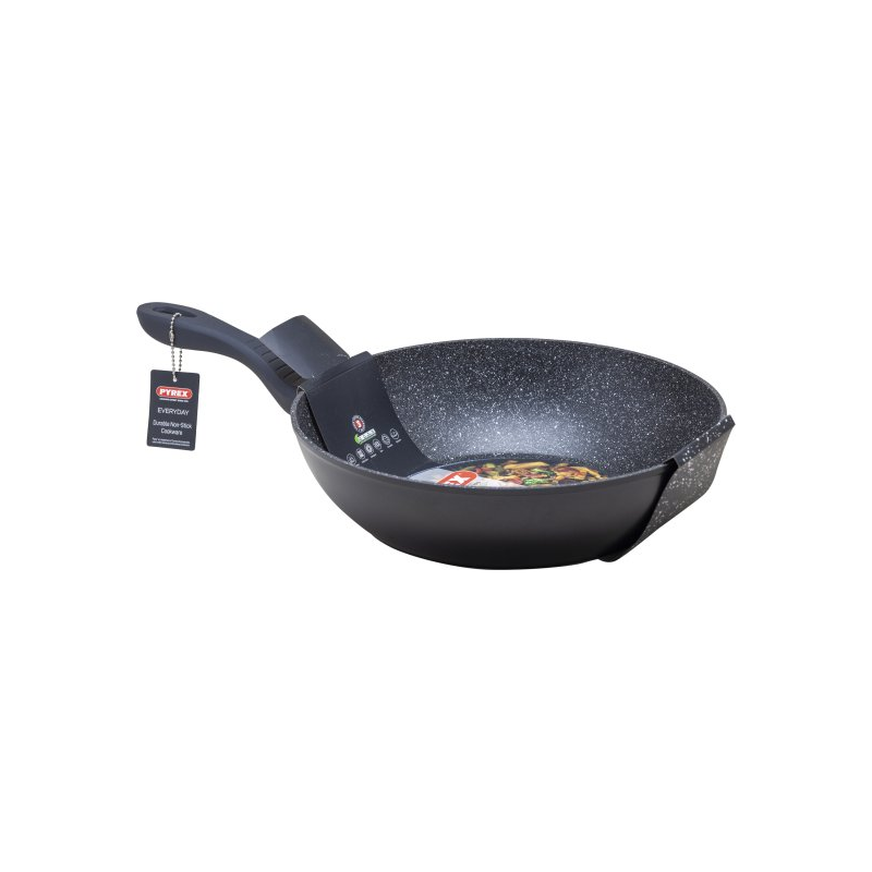 مقلى عميق بايركس Pyrex ألمنيوم حجم 30 سم لون رمادي