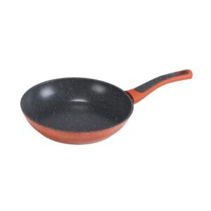 مقلى يومي بايركس Pyrex ألمنيوم حجم 24 سم لون رمادي واحمر