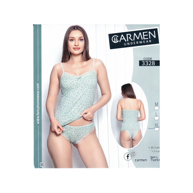 ملابس داخلية قطعتين للنساء لون أخضر مورد