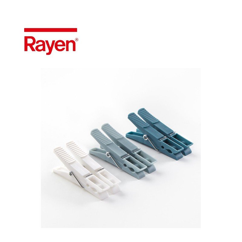 ملاقط غسيل بلاستيكية من رايان 24 ملقط بألوان مختلفة-Rayen Premium High Quality Clothes Pegs Set of 24