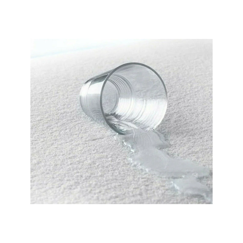 ملف فرشة ضد الماء مجوز حجم 180×200سم لون أبيض