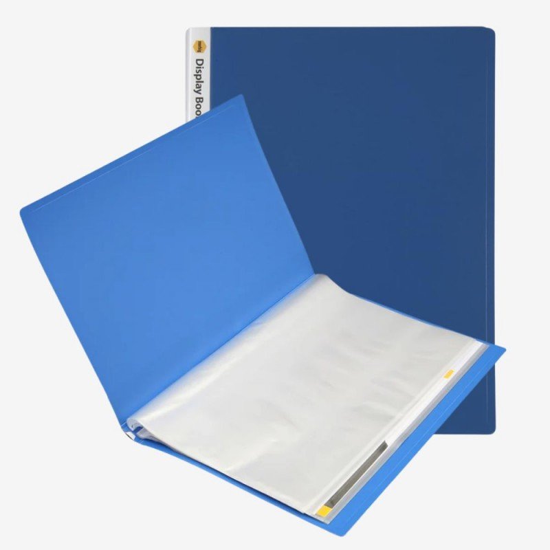 ملف بلاستيك 30 ورقة لون أزرق