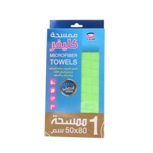 ممسحة كليفر مايكروفايبر عدد 1 أبعادها 80*50 سم لون أخضر