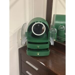 منظم توفير مساحة لاكسسواراتك و الميك اب مع جارورين ومراه واضاءة