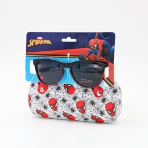 نظارات ولادي + بيت نظارات SPIDER MAN اطار اسود واحمر