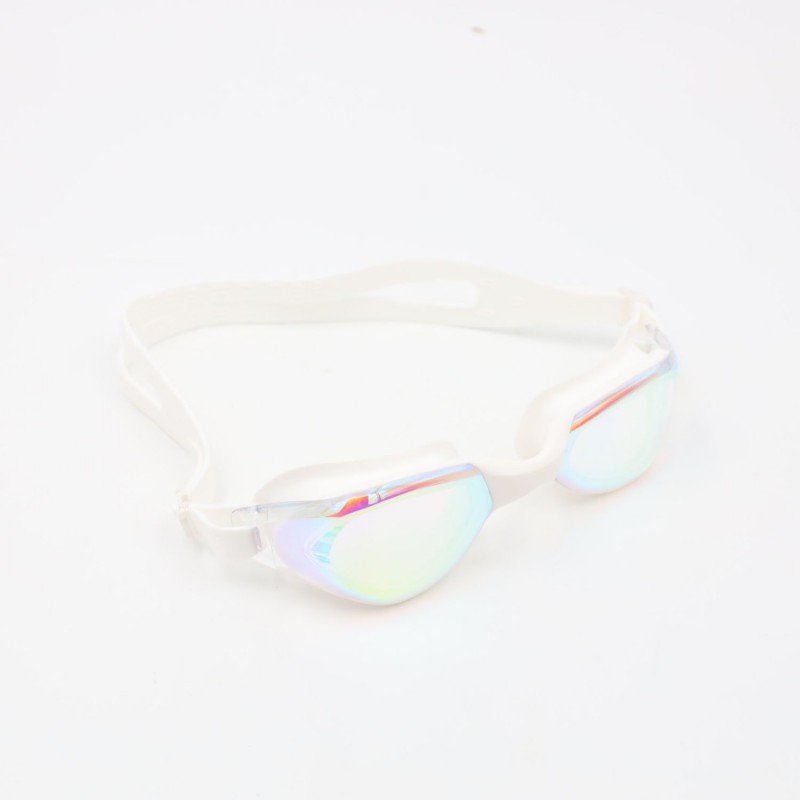 نظارة سباحة مع سدادات للأذن لون أبيض