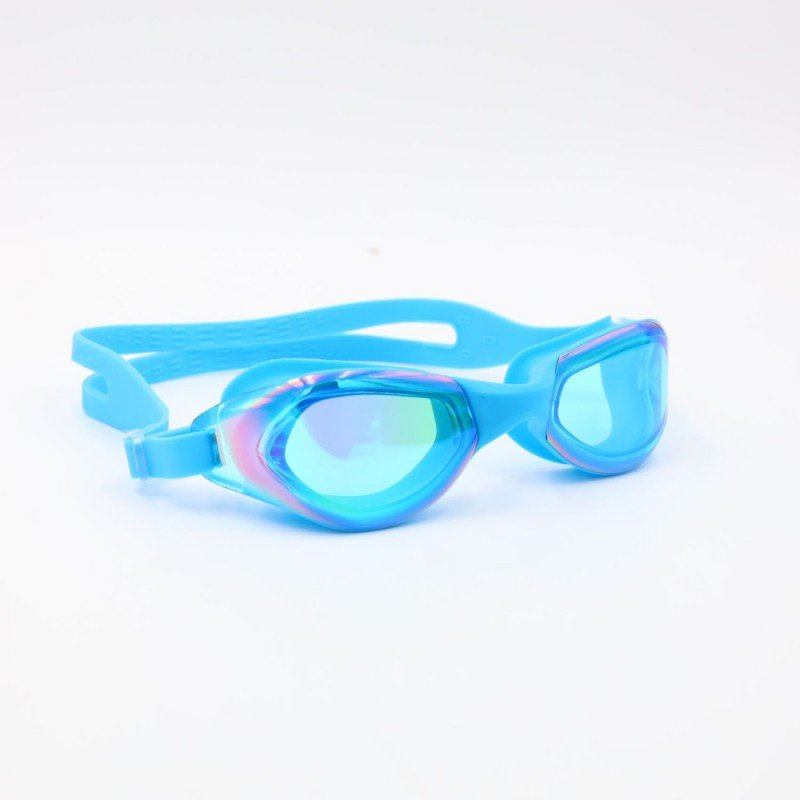 نظارة سباحة مع سدادات للأذن لون أزرق فاتح