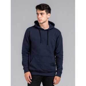 هودي بأكمام طويلة للرجال لون كحلي