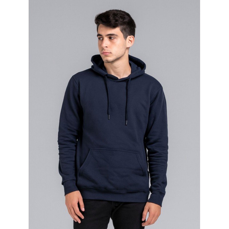 هودي بأكمام طويلة للرجال لون كحلي