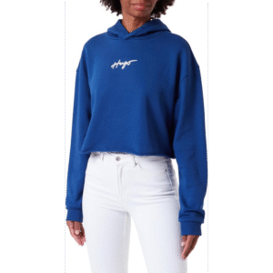 هودي قصير للنساء لون أزرق