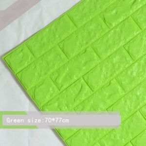 ورق جدران لاصق مقاوم للرطوبة سمك 7 مم لون أخضر