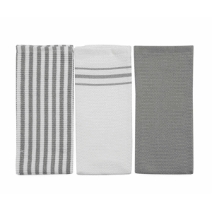 طقم بشاكير مطبخ 3 قطع VALOR ATLANTIS GREY 45X70 CM