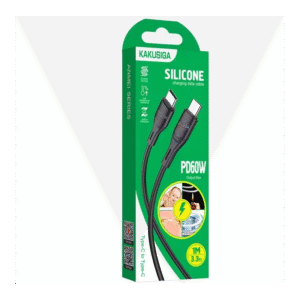 وصلة شاحن فائق السرعة تايب سي إلى تايب سي 1 متر -  Charging data cable PD 60W Type-c  to Type-c 1m by  KAKUSIGA
