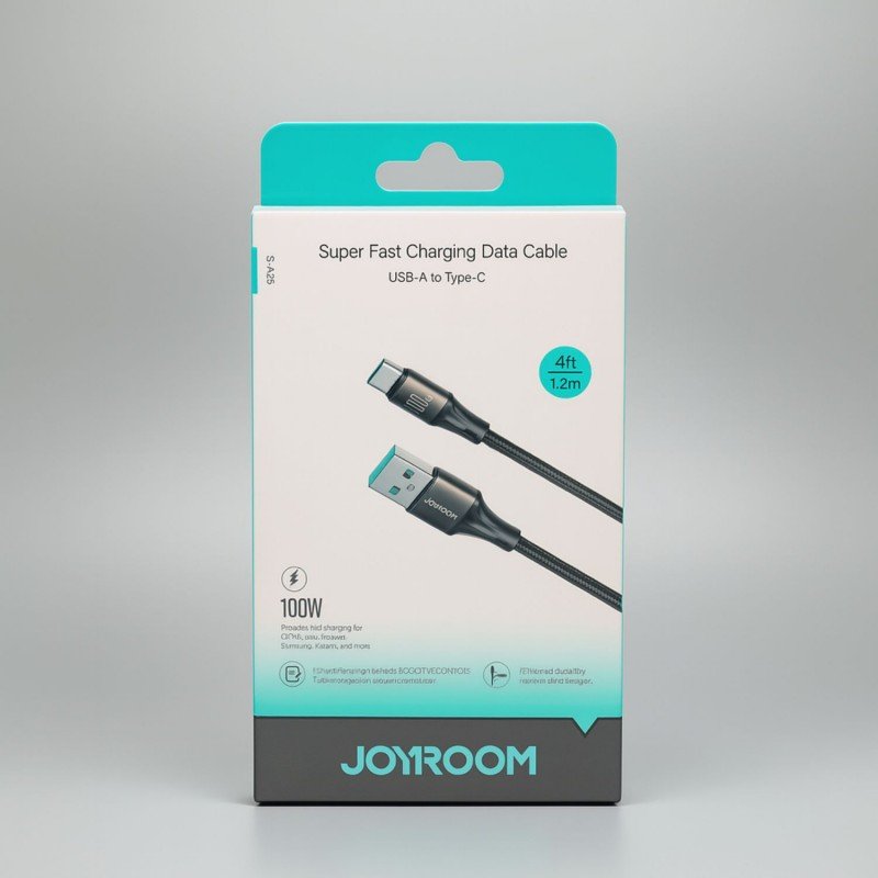 وصلة شحن يو اس بي إلى تايب سي فائق السرعة طول 1.2 متر 100 واط ماركة جويروم العالمية