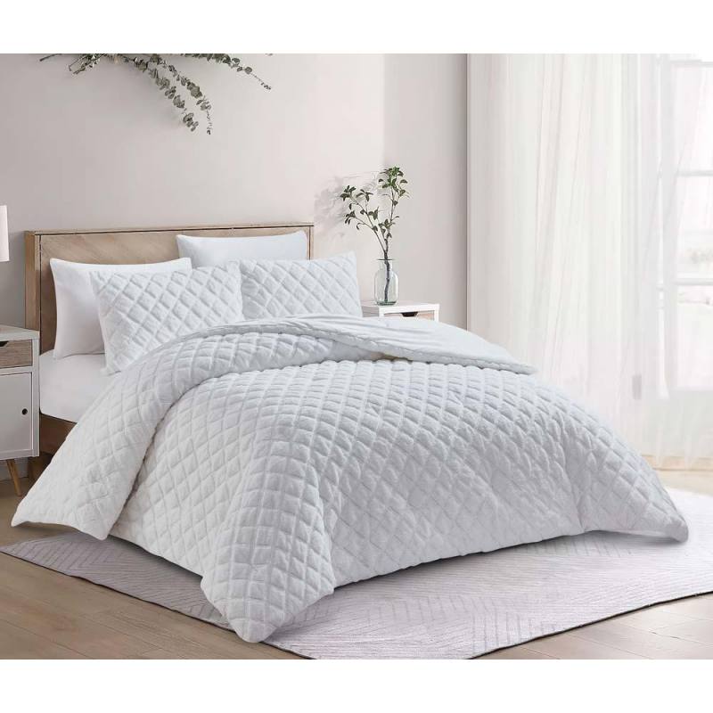 [14112116] طقم غطاء تخت 6 قطع FLOWER WINTER RUBIK IVORY KING 260×240 CM