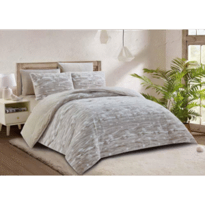 [14112346] طقم غطاء تخت 6 قطع FLOWER WINTER FOG BEIGE KING 260×240 CM