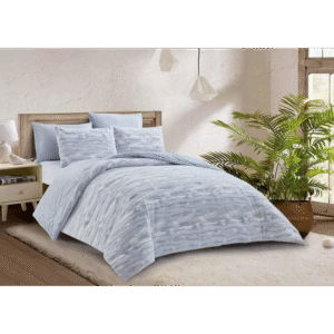 [14112356] طقم غطاء تخت 6 قطع FLOWER WINTER FOG GREY KING 260×240 CM