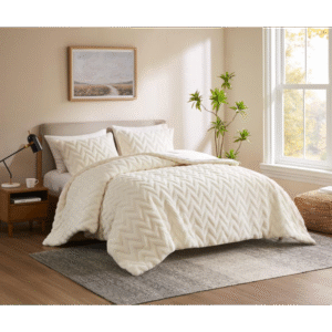 [14113016] طقم غطاء تخت 6 قطع FLOWER WINTER NITA IVORY KING 260×240 CM