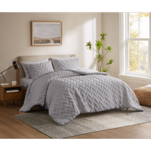 [14113026] طقم غطاء تخت 6 قطع FLOWER WINTER NITA GREY KING 260×240 CM