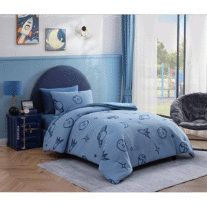 [14151124] طقم غطاء تخت 4 قطع EMPIRE KIDS ASTRO BLUE TWIN 170×230 CM